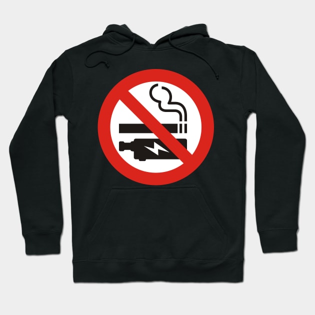 No Smoking or Vaping Sign Hoodie by sifis